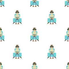 Game steering wheel pattern seamless background texture repeat wallpaper geometric vector