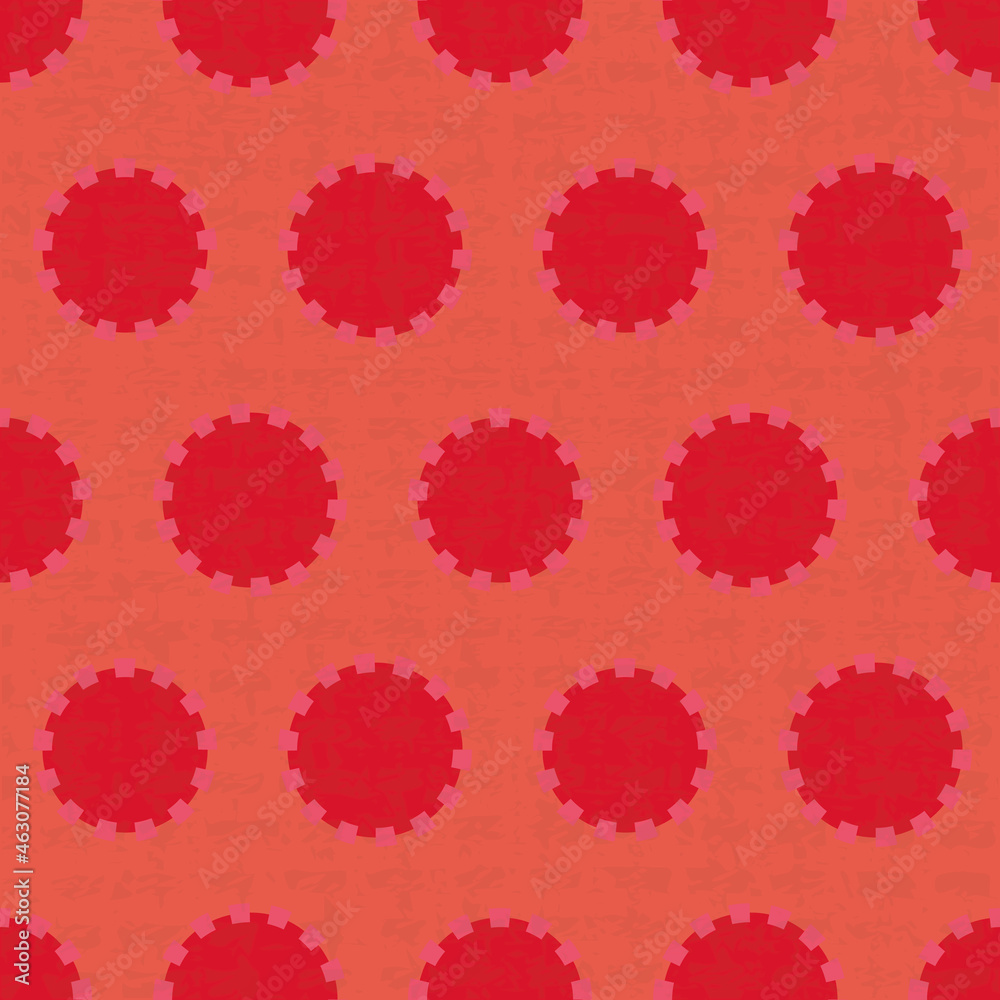 Poster red dots vector seamless repeat pattern print background