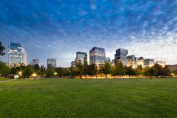 Buildings at Nueva Las Condes, a new financial and business center in Las Condes district next to...