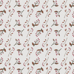 Christmas background template with flora pattern 
