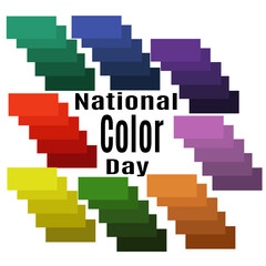 Obraz premium National Color Day, idea for poster, banner, flyer or postcard