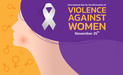 Vector illustration of a Background For International Day for the Elimination of Violence Against Women