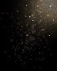 falling snowflakes on black overlay particles