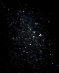 falling snowflakes on black overlay particles
