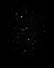 falling snowflakes on black overlay particles