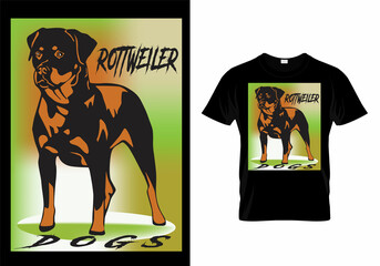 Rottweiler Dogs T-shirt Design