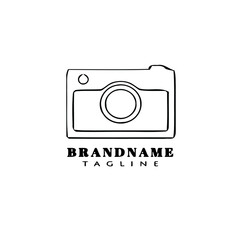 camera logo flat design template icon black isolated vector illustration