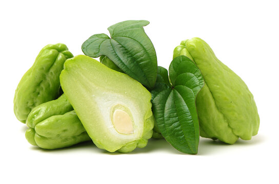 Chayote on a white background