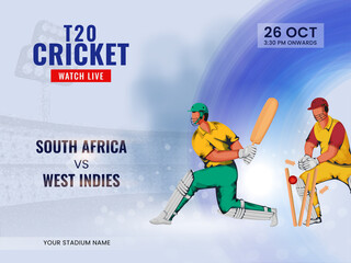 T20 Cricket Watch Live Show Of Participating Team South Africa VS West Indies.