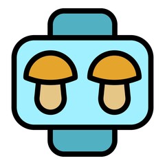 Cookie molds element icon. Outline Cookie molds element vector icon color flat isolated