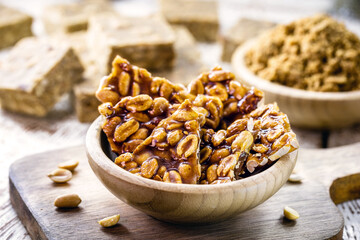 Fototapeta premium Brazilian peanut sweet, called 