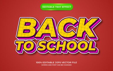 Back to school text effect
