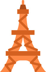 eiffel tower flat icon