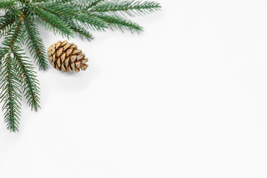 pine cones isolated on white, christmas decoration with cones	