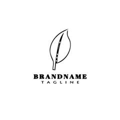 leaf logo cartoon icon design template black isolated vector beautiful