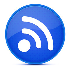 Download aesthetic glossy blue round button abstract