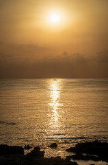Sunrise in the Mediterranean sea