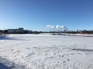 Obraz premium winter in the city