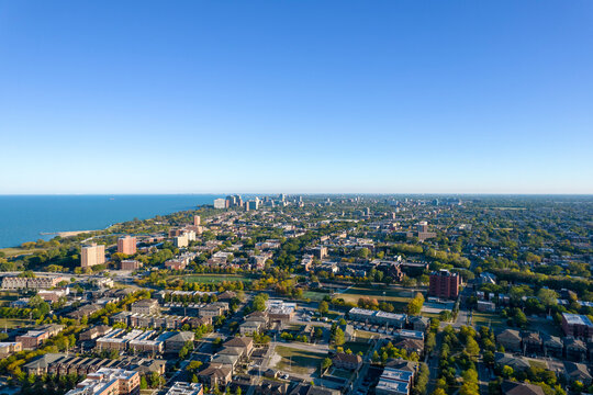 Aerial View Chicago Southside 