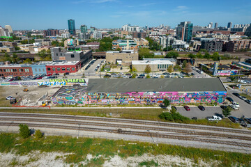 Abandoned Rail Depot Aerial View - Graffiti 