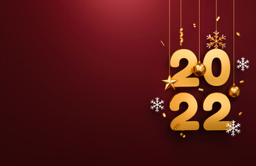 3D Rendering.Christmas and New Year concept