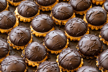 Close-up chocolate chip cookies