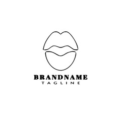 lips logo icon template modern illustration