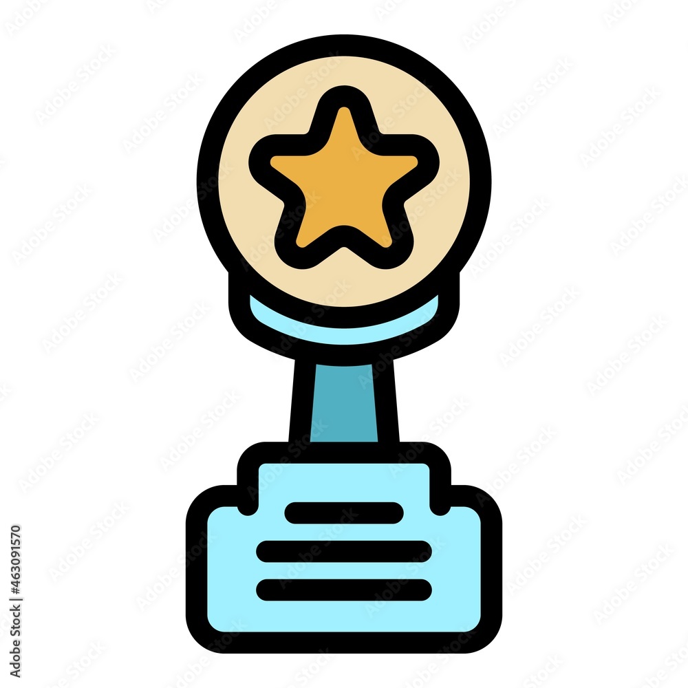 Wall mural Competition trophy icon. Outline competition trophy vector icon color flat isolated