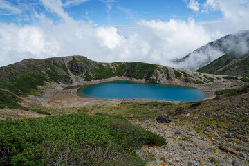 lake and mountains