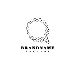 speech bubble logo cartoon icon template black vector creative