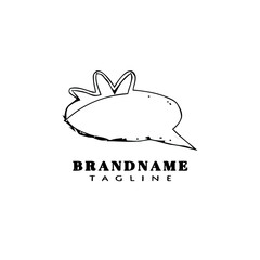 speech bubble logo cartoon icon template flat vector illustration