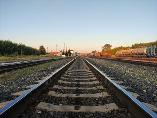 The railway going into the distance