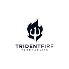 Trident Logo Design Vector Illustration Template Idea