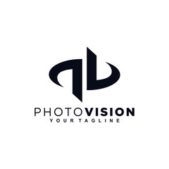 Vision Photo Logo Design Vector Illustration Template Idea