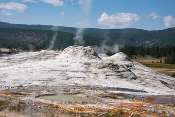 Lion Geyser, Upper Geyser Basin, Yellowstone National Park, Wyoming, USA