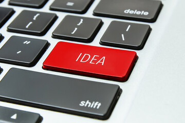 Fototapeta premium “Idea” word on Computer Keyboard Button