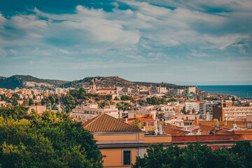 Fototapeta na wymiar Cagliari city from above