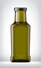 Glass Bottle on background. 