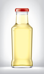 Glass Bottle on background. 