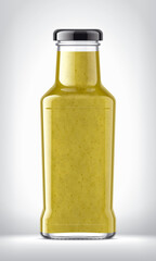 Glass Bottle on background. 