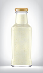 Glass Bottle on background. 