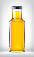 Glass Bottle on background. 