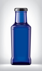 Glass Bottle on background. 