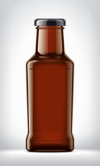 Glass Bottle on background. 
