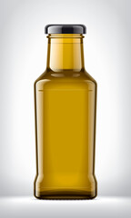 Glass Bottle on background. 