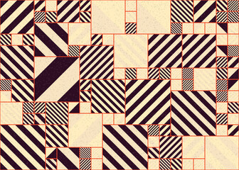 Fototapeta premium Abstract Geometric Pattern generative computational art illustration