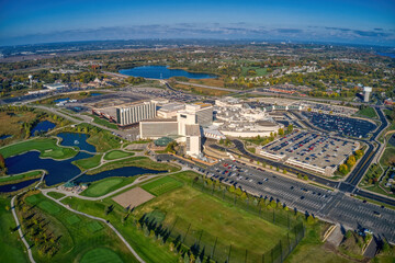 Aerial View of a Large Casino on the Shakopee Mdewakanton Sioux Community Reservation in the Twin...
