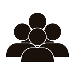 crowd silhouettes figures avatars