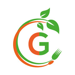 G Letter Logo circle, Vector, restaurant, Template, Icon