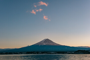河口湖からの富士山